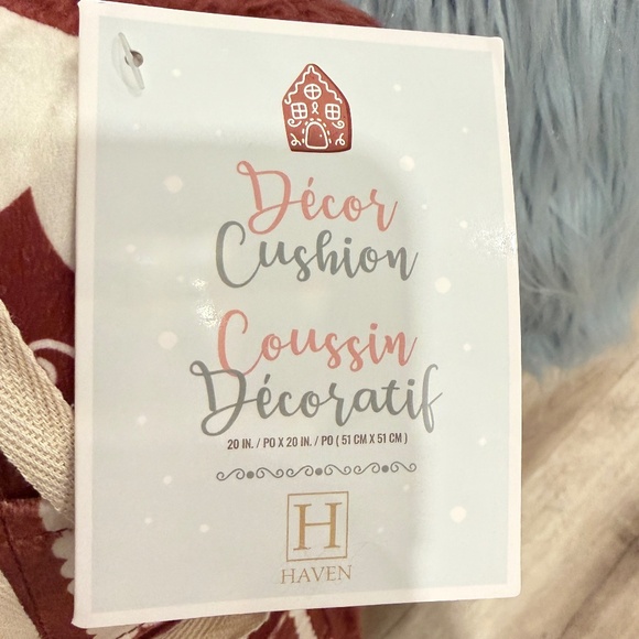 Advent Calendar, Gingerbread House, Pillow, Plush, Sofa Cushion, NEW, With Tags - Picture 9 of 12